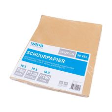 VEBA Schuurpapier vellen 23 x 28CM assortiment flint (10x fijn, 10x middel, 10x grof)