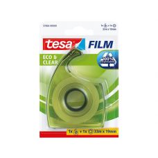 Tesafilm® Eco & clear + dispenser 33m x 19mm, blister