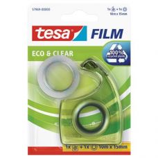 Tesa Tesafilm® eco & clear + dispenser 10m x 15mm