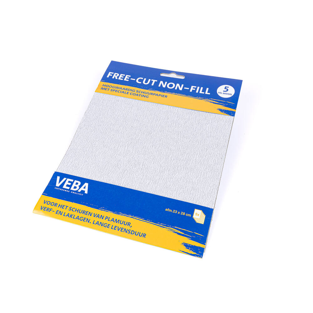 VEBA Schuurpapier Vellen 23 x 28cm Zink Stearaat 5 st Middel P180