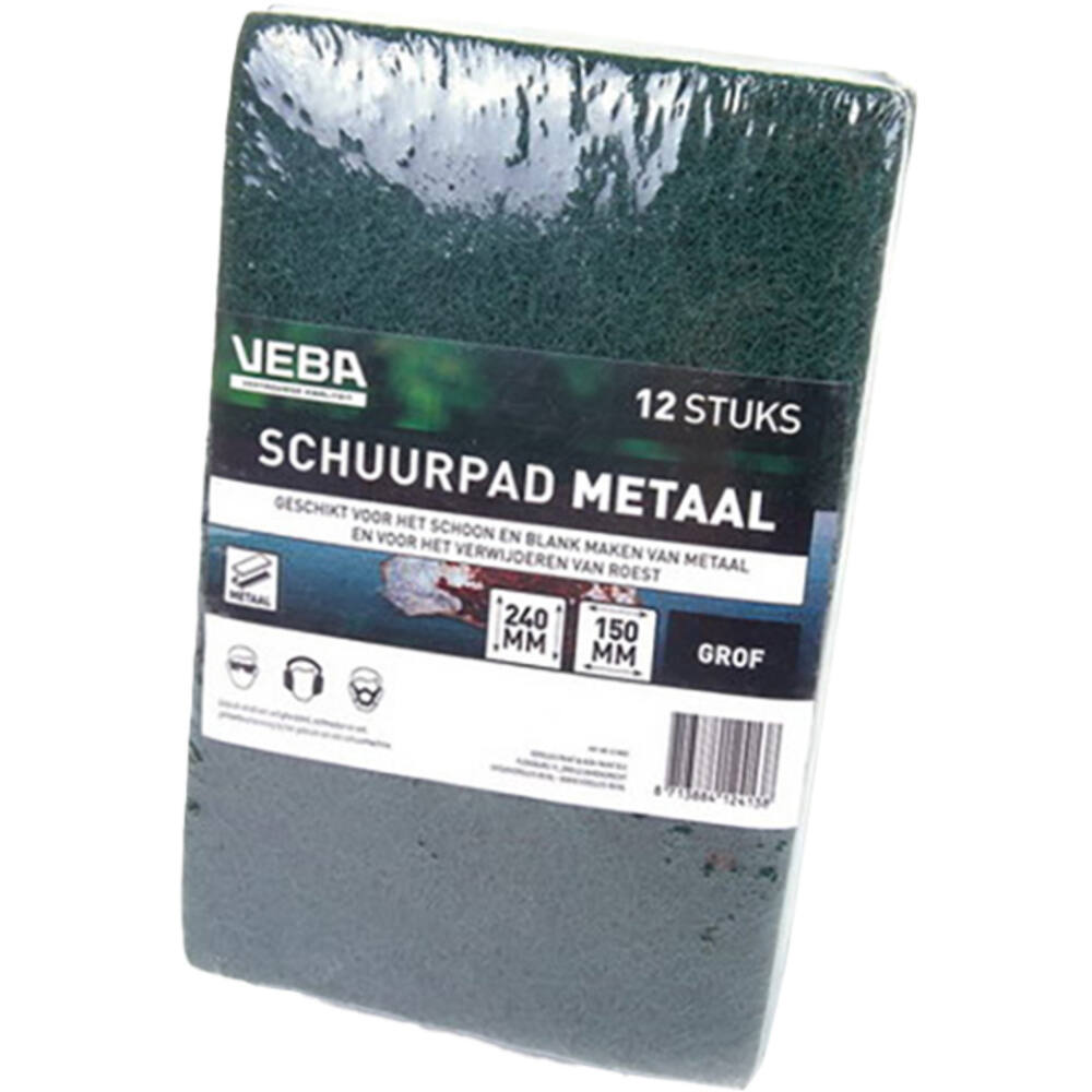VEBA Schuurpad Metaal Grof (Groen) 150x240 mm 12 st
