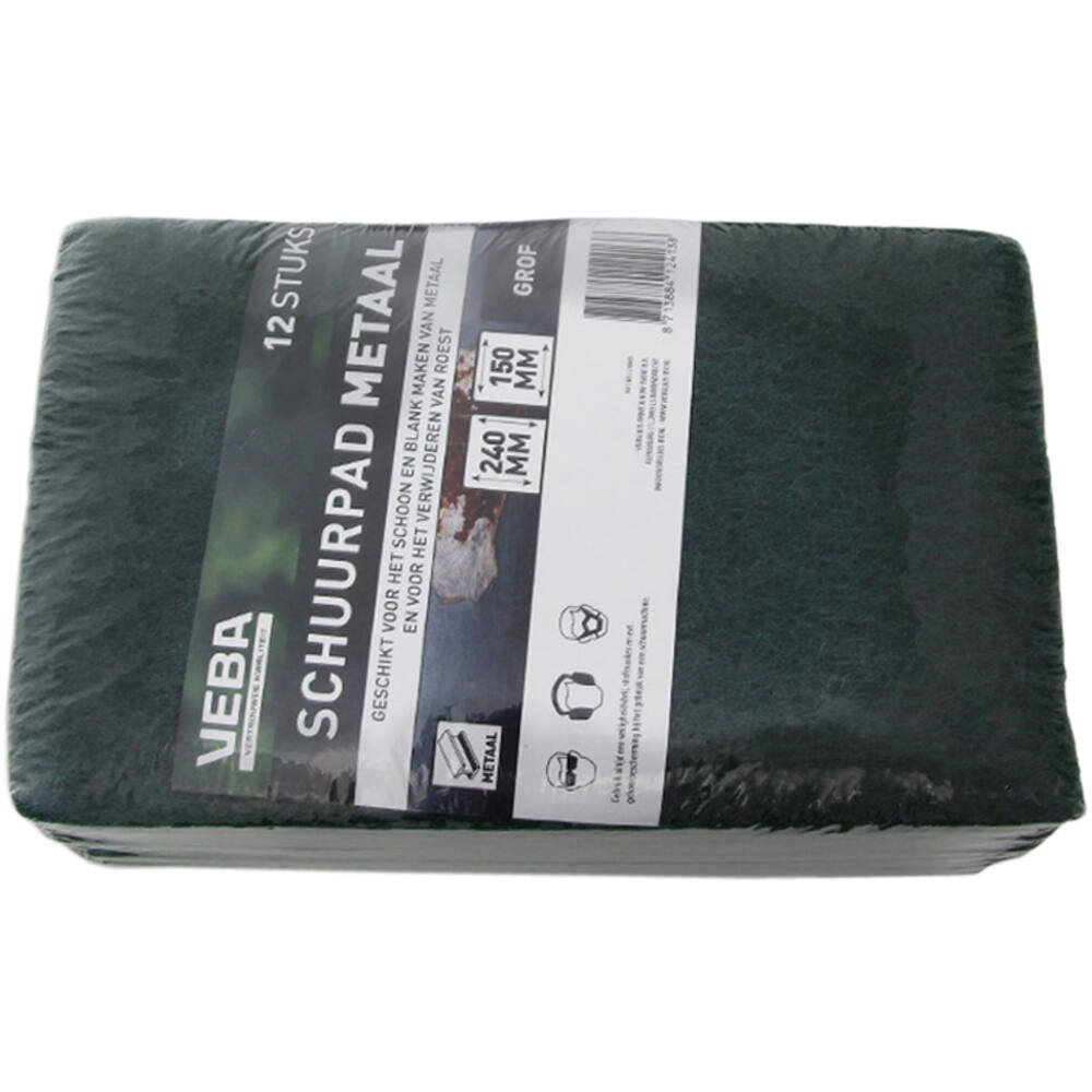 VEBA Schuurpad Metaal Grof (Groen) 150x240 mm 12 st