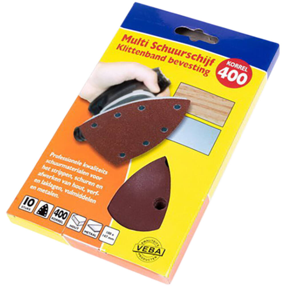 VEBA Multi Schuurschijf Met Klittenband 110x147 mm 7 Gaten 10 st P400