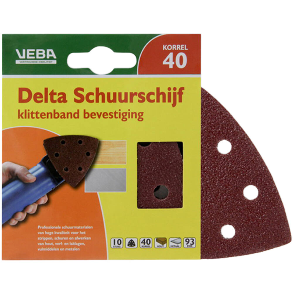VEBA Klittenband Schuurpapier Delta 96 mm 10 st P40