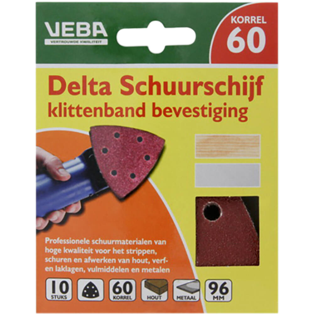 VEBA Klittenband Schuurpapier Delta 96 mm 10 st P60