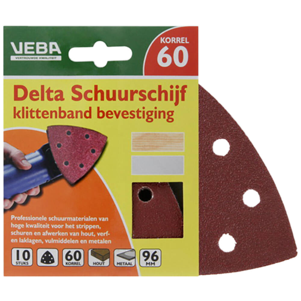 VEBA Klittenband Schuurpapier Delta 96 mm 10 st P60