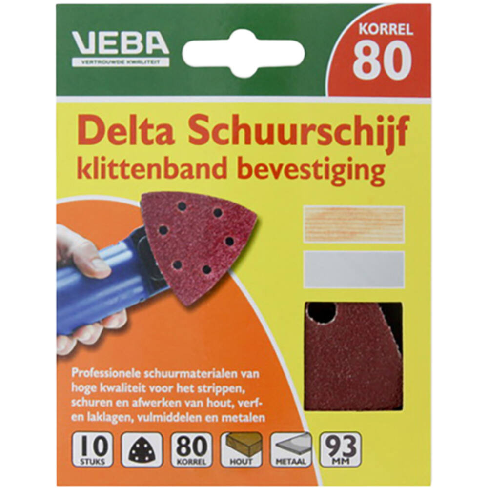 VEBA Klittenband Schuurpapier Delta 96 mm 10 st P80