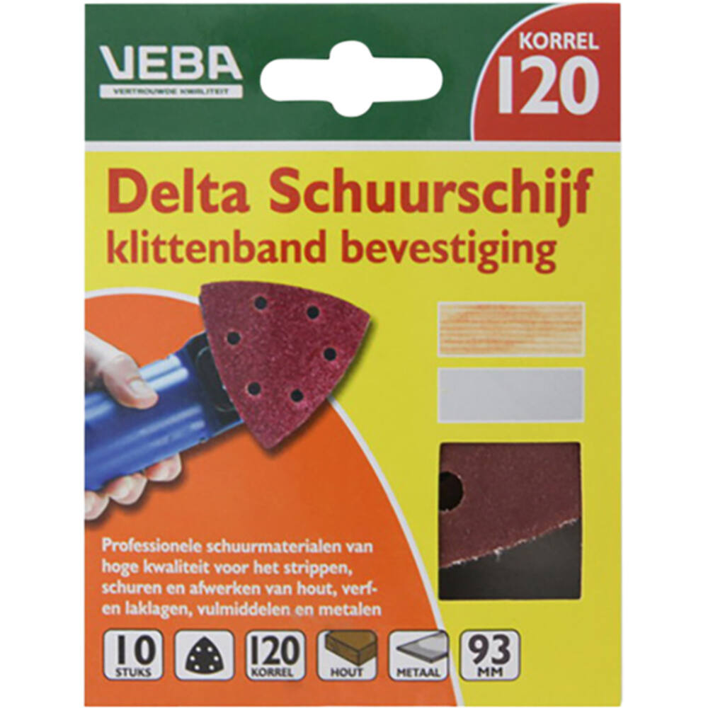 VEBA Klittenband Schuurpapier Delta 96 mm 10 st P120