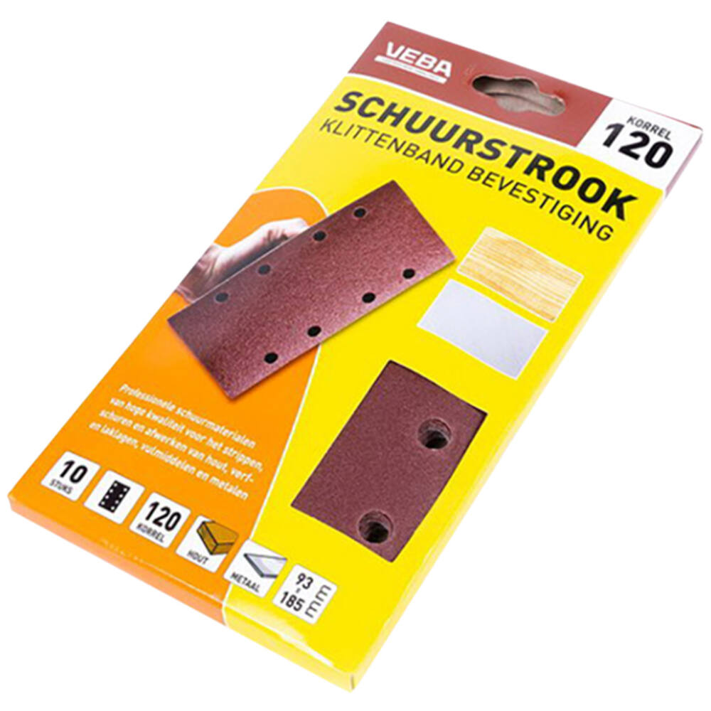 VEBA Schuurstrook Klittenband 93x185 mm 8 Gaten 6 st P120