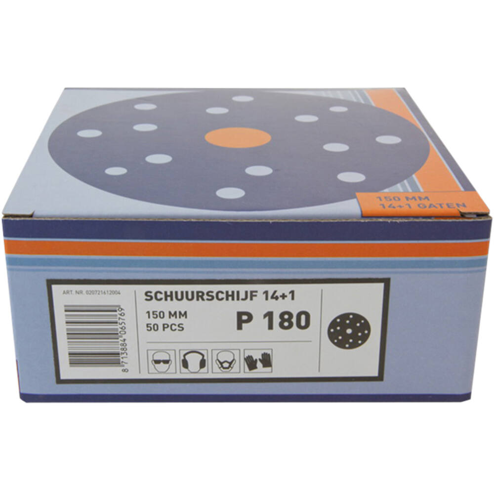 VEBA Schuurschijf Klittenband 150 mm 14+1 Gaten 50 st P180