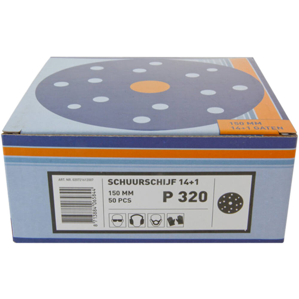 VEBA Schuurschijf Klittenband 150 mm 14+1 Gaten 50 st P320