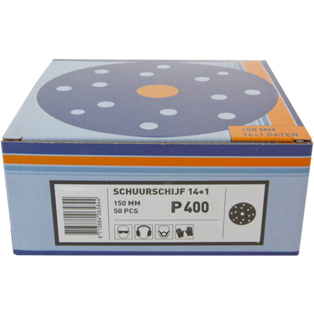 VEBA Schuurschijf Klittenband 150 mm 14+1 Gaten 50 st P400