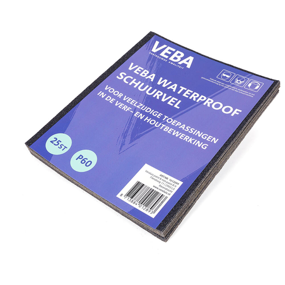 VEBA Schuurpapier Vellen 23 x 28cm Waterproof 25 st P60