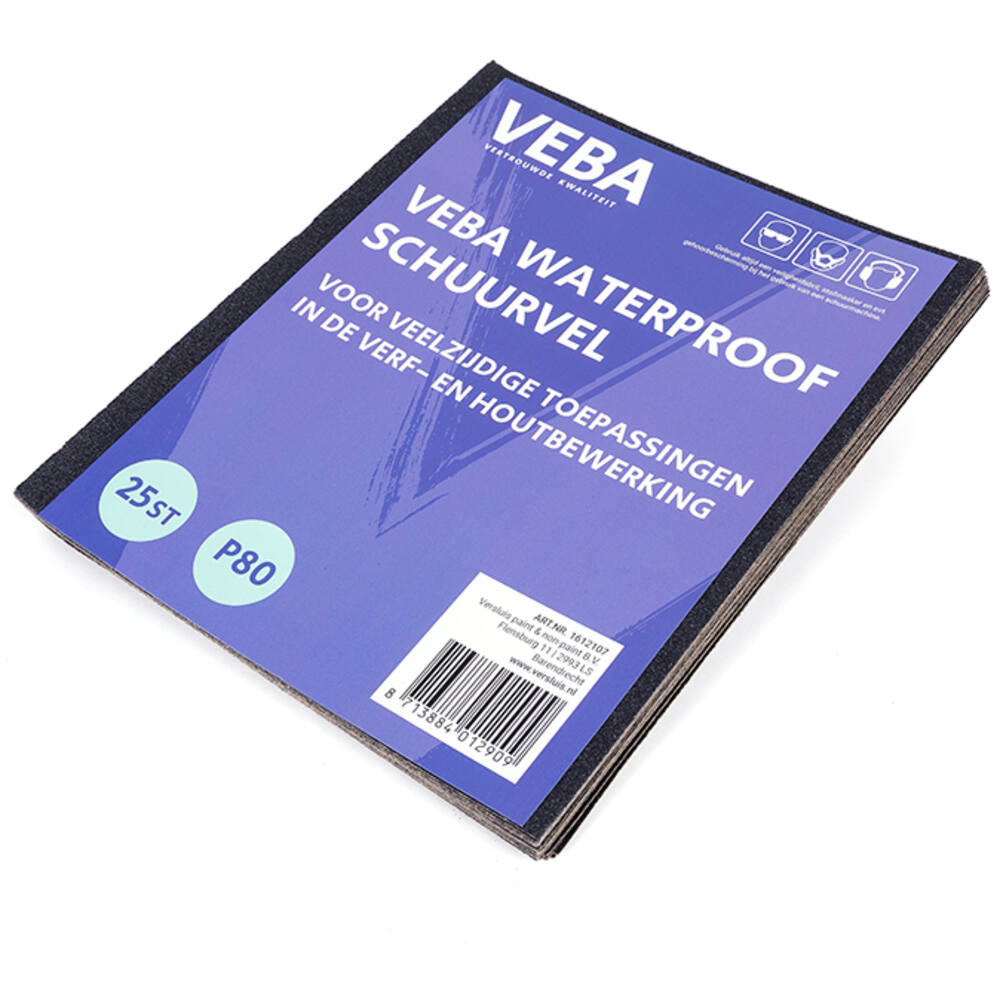 VEBA Schuurpapier Vellen 23 x 28cm Waterproof 25 st P80