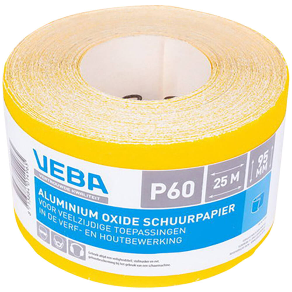 VEBA Schuurpapier Rol 95 mmx25 m Aluminium Oxide P60