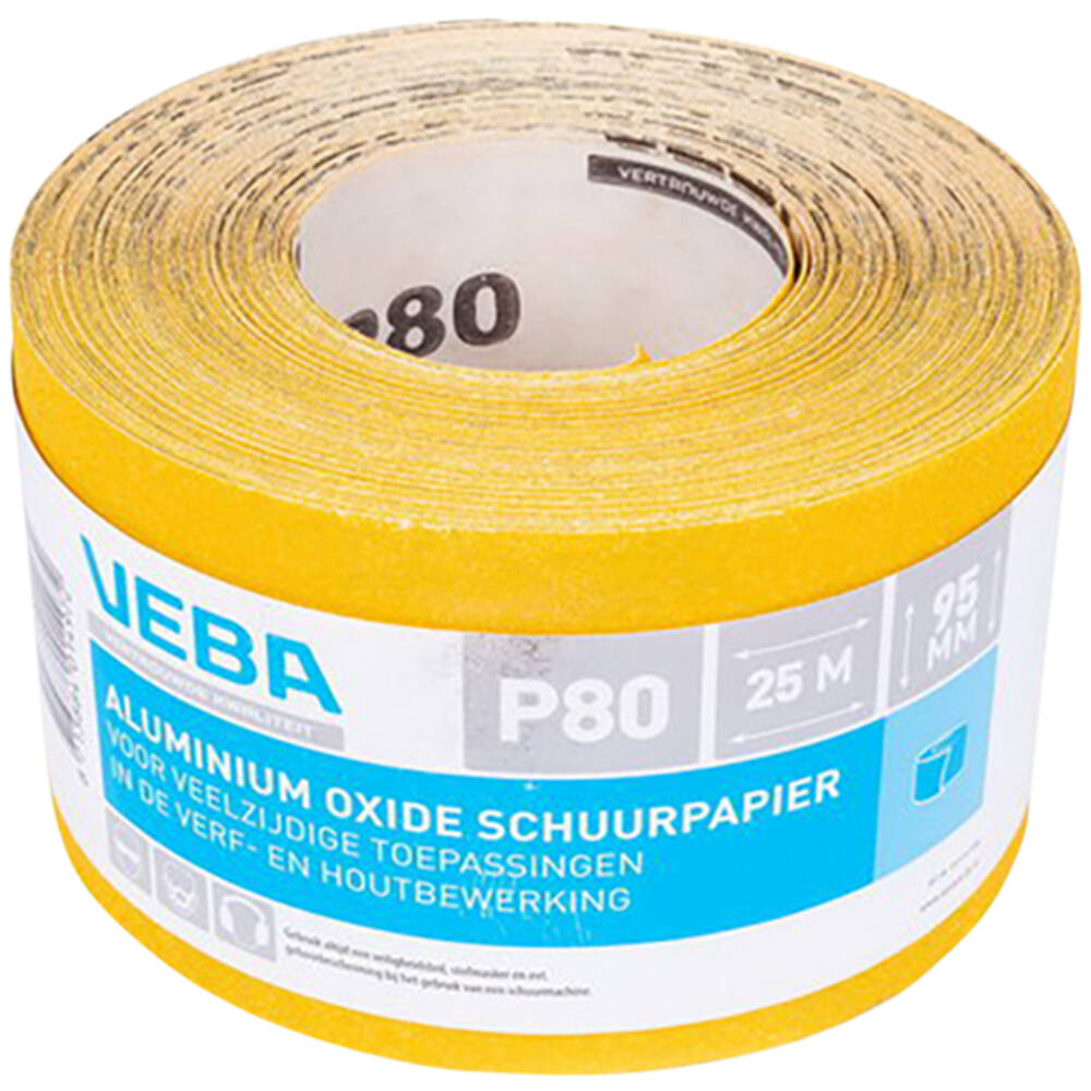 VEBA Schuurpapier Rol 95 mmx25 m Aluminium Oxide P80