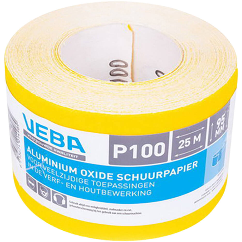 VEBA Schuurpapier Rol 95 mmx25 m Aluminium Oxide P100