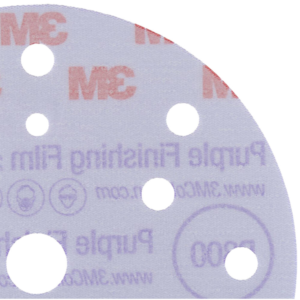 3M Hookit Purple Finishing Film Schuurschijf 260L, 150 mm, 15 Gaten, P800, 50 st, 51155