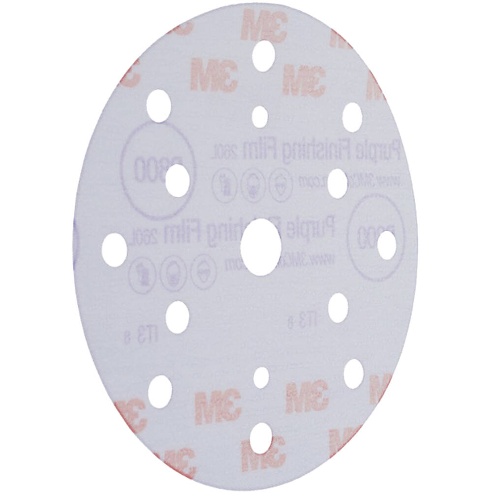 3M Hookit Purple Finishing Film Schuurschijf 260L, 150 mm, 15 Gaten, P800, 50 st, 51155