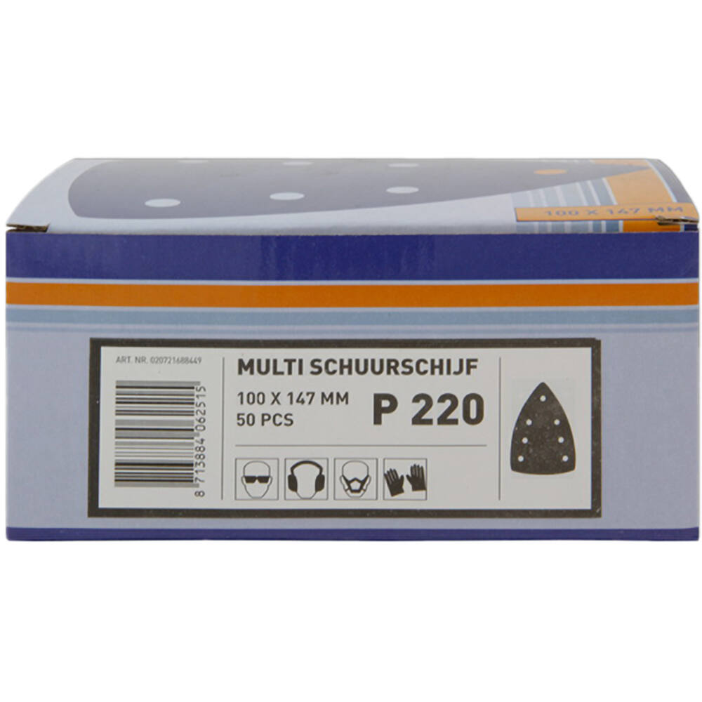 VEBA Multi Schuurschijf Klittenband 100x147 mm 7 Gaten 50 st P220