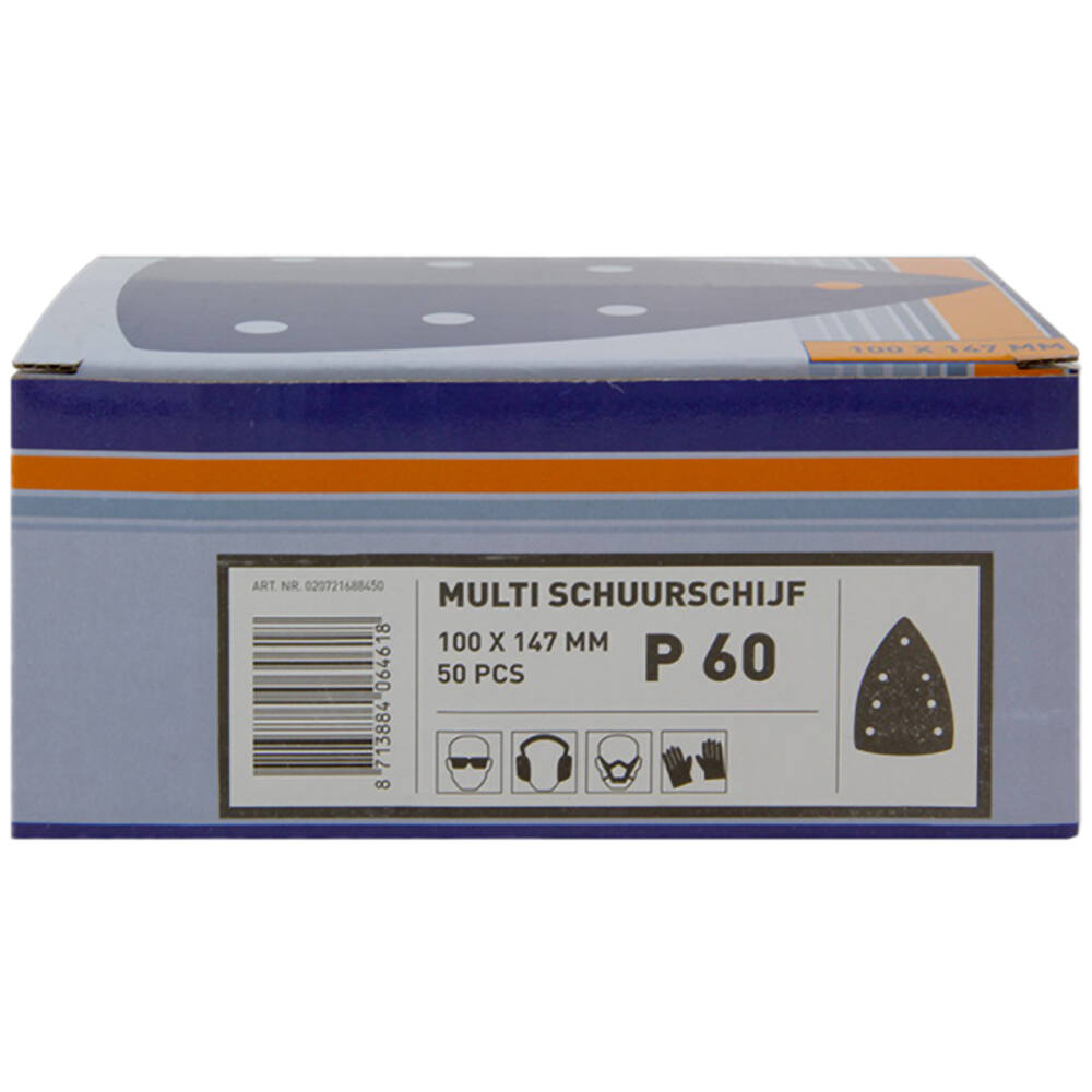 VEBA Multi Schuurschijf Klittenband 100x147 mm 7 Gaten 50 st P60