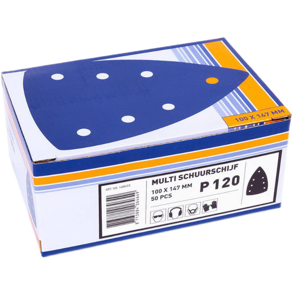 VEBA Multi Schuurschijf Klittenband 100x147 mm 7 Gaten 50 st P120
