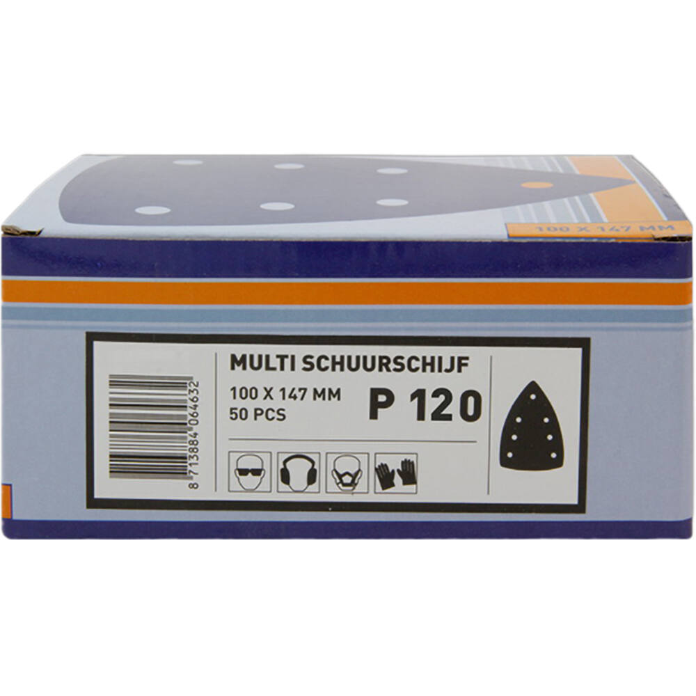 VEBA Multi Schuurschijf Klittenband 100x147 mm 7 Gaten 50 st P120