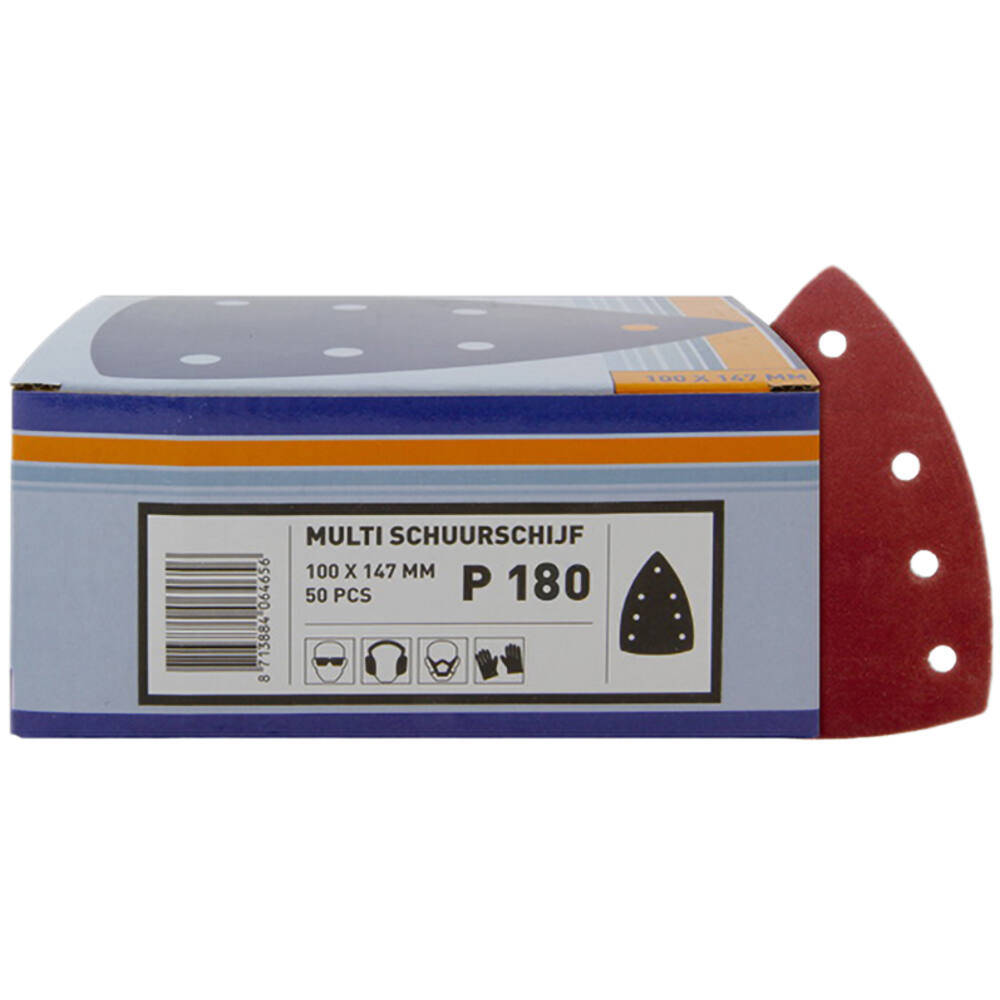 VEBA Multi Schuurschijf Klittenband 100x147 mm 7 Gaten 50 st P180
