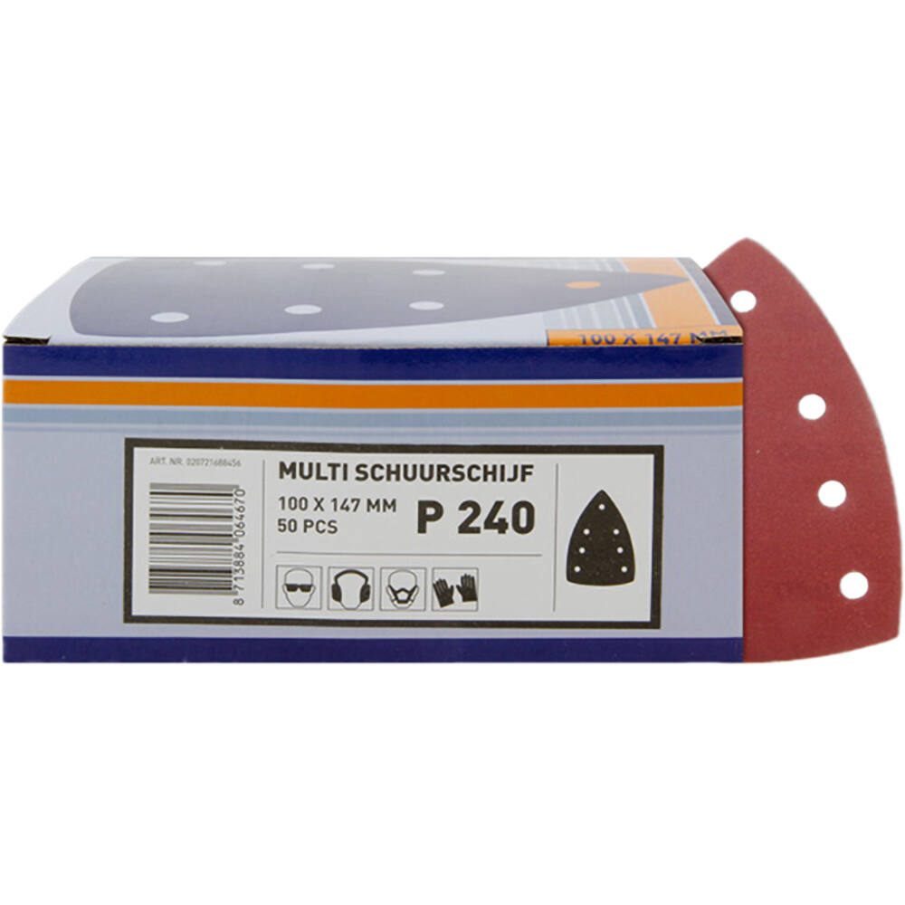 VEBA Multi Schuurschijf Klittenband 100x147 mm 7 Gaten 50 st P240