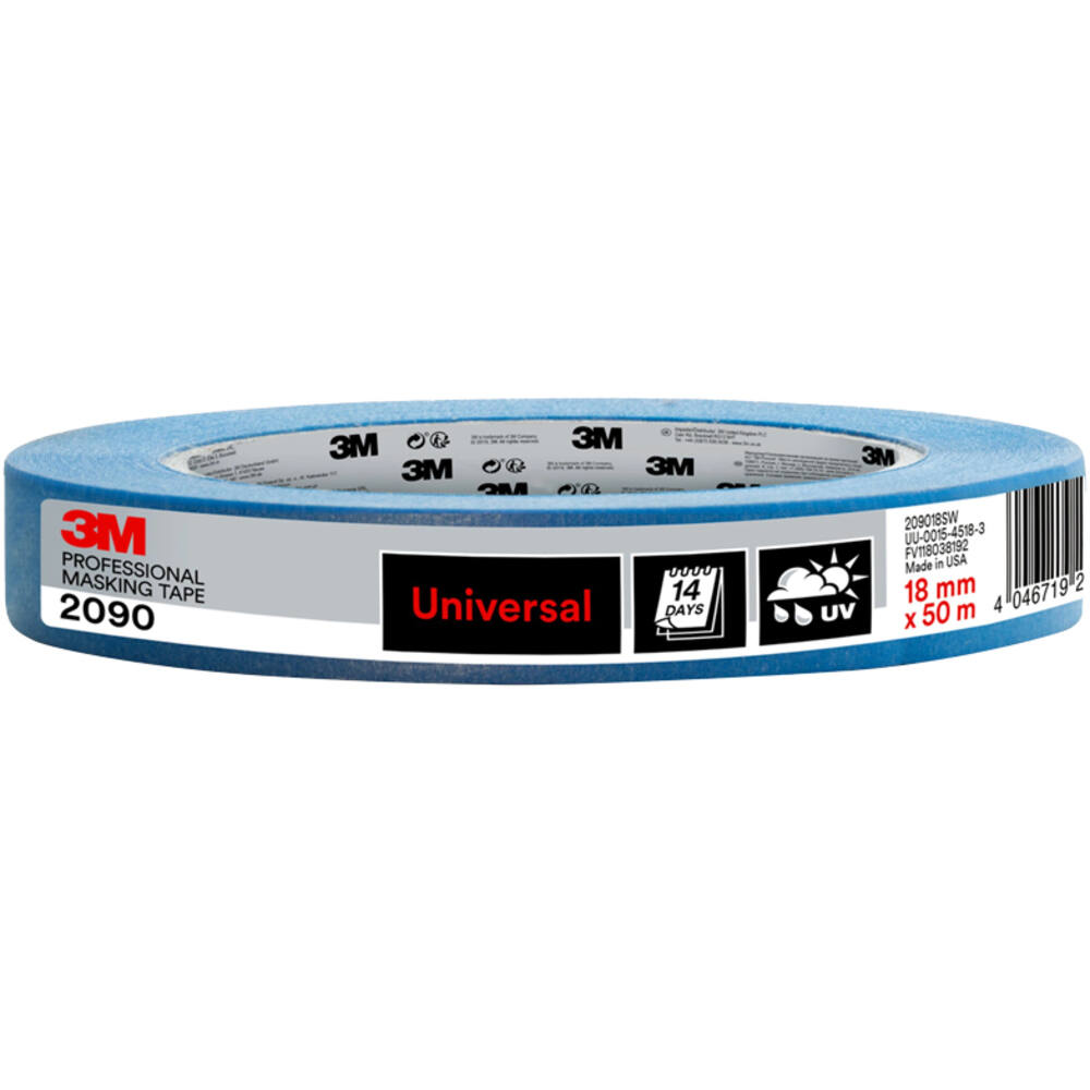 3M Afplaktape, 209036SW, Verschillende oppervlakken, 36 mm x 50 m, 1 rol - 100% PEFC SGSCH-PEFC-COC-110078