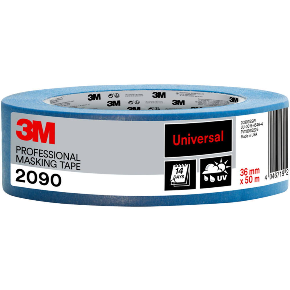 3M Afplaktape, 209018SW, Verschillende oppervlakken, 18 mm x 50 m, 1 rol - 100% PEFC SGSCH-PEFC-COC-110078