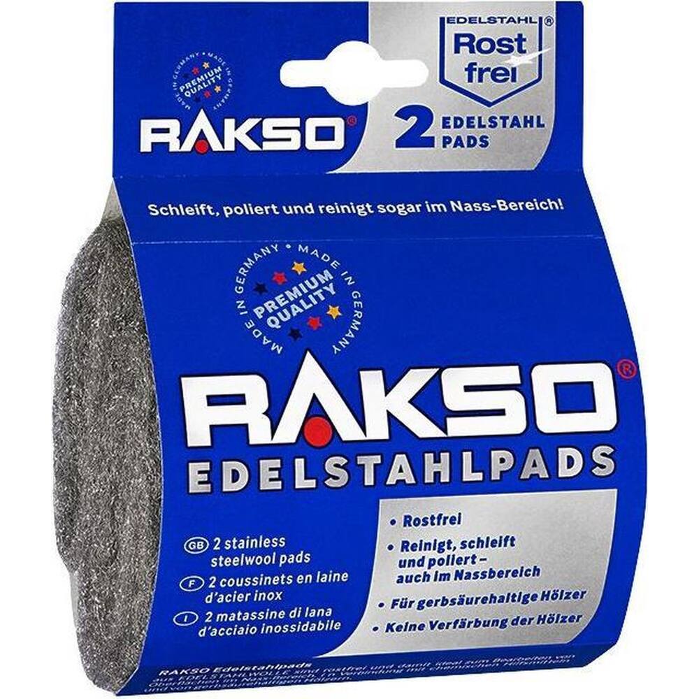 Rakso Roestvrije Edelstaalwol Pads