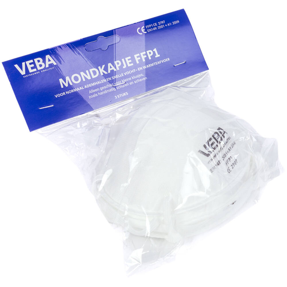VEBA Mondkapjes/Stofmaskers FFP1 3 st