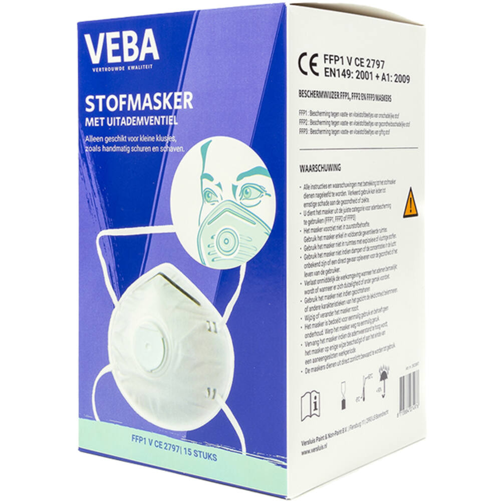VEBA Mondkapjes/Stofmaskers Ffp1 + Ventiel 15 st