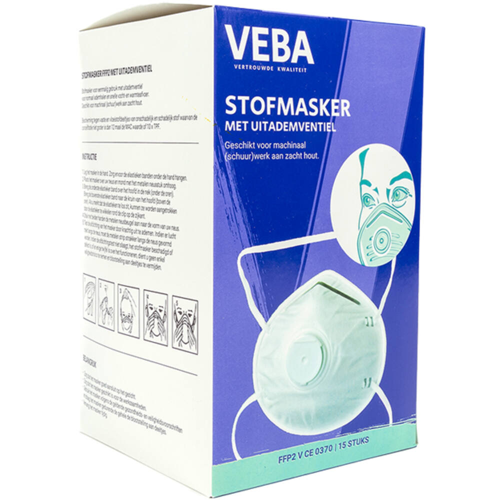 VEBA Mondkapjes/Stofmaskers FFP2 + Ventiel 15 st