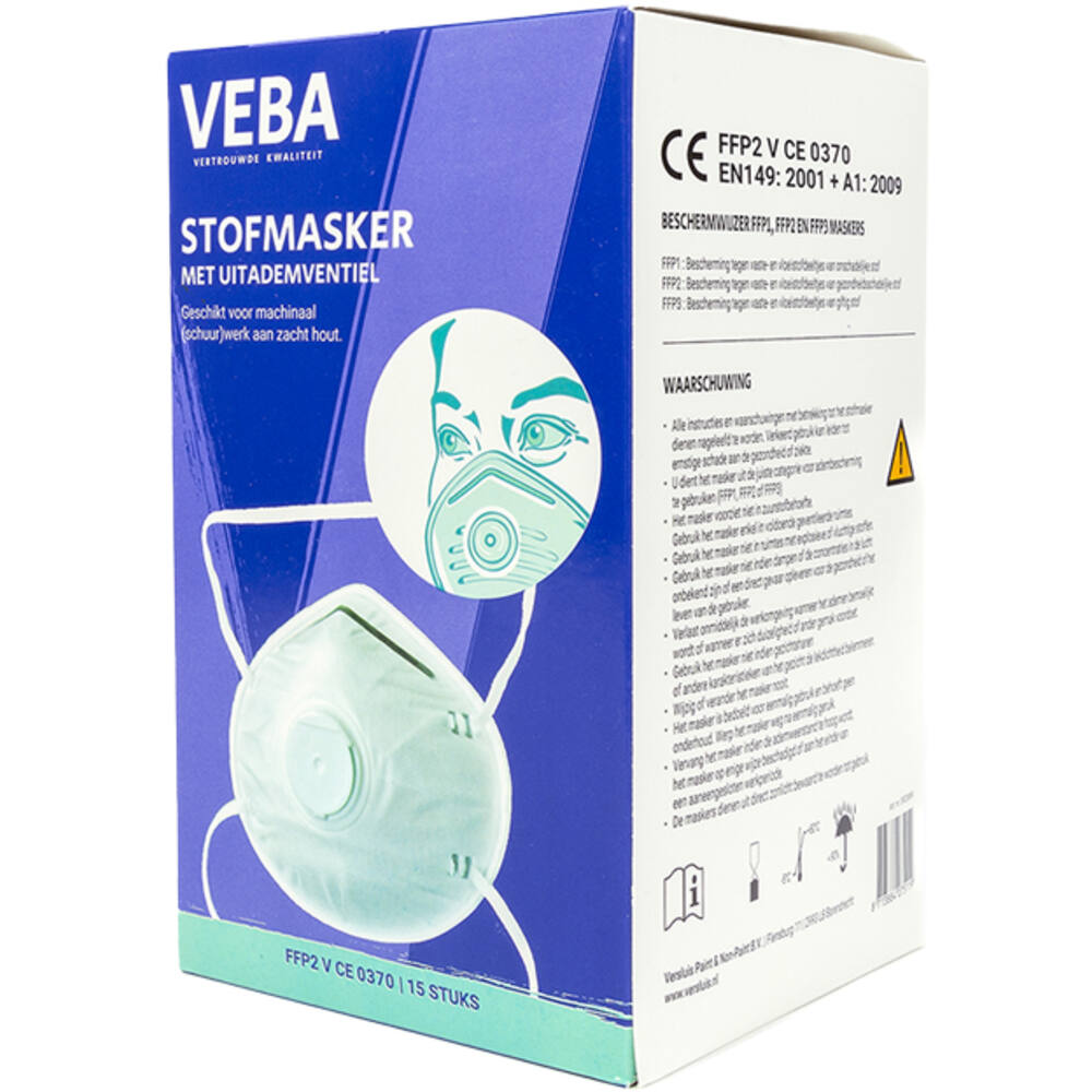 VEBA Mondkapjes/Stofmaskers FFP2 + Ventiel 15 st