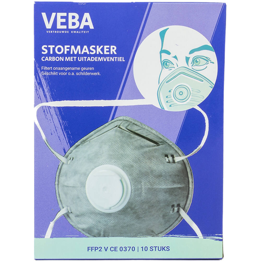 VEBA Mondkapjes/Stofmaskers FFP2 Tegen Geur + Ventiel 10 st