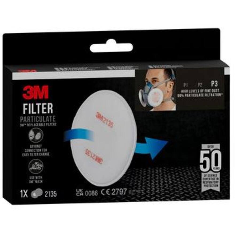 3M Fijnstoffilter 2135, P3, 1 Paar