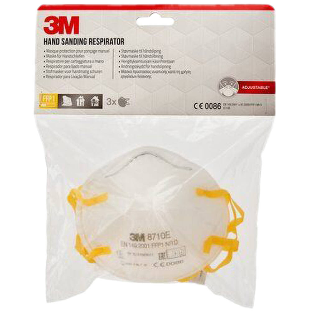 3M Stofmasker 8710E, FFP1, zonder ventiel, 3 st