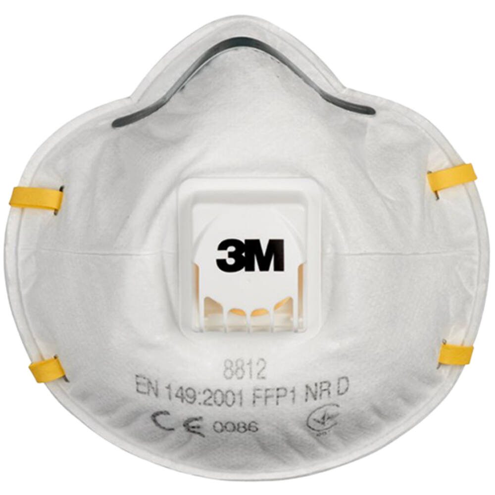 3M Stofmasker, FFP1, met ventiel, 10 st, 8812