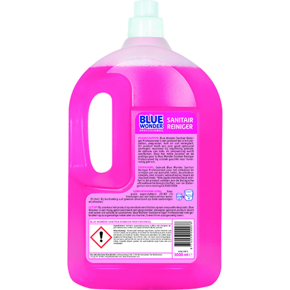 Blue Wonder Professioneel Sanitair-Reiniger Dop 3 L