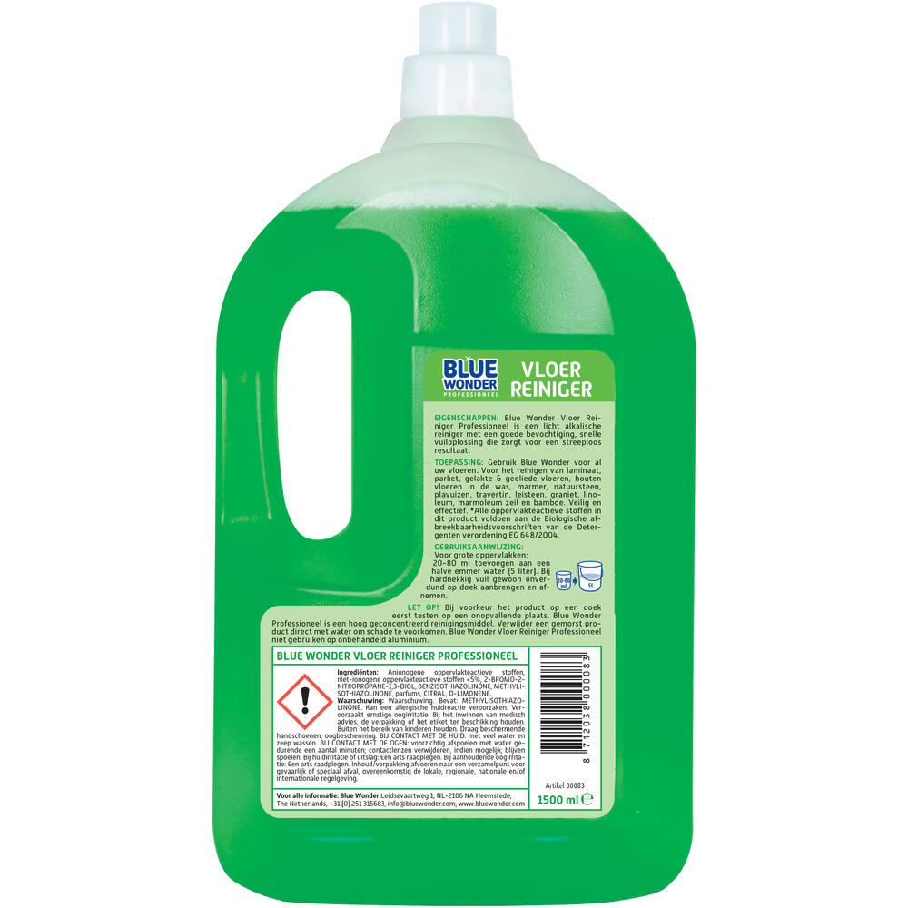 Blue Wonder Professioneel Vloer-Reiniger Dop 1,5 L
