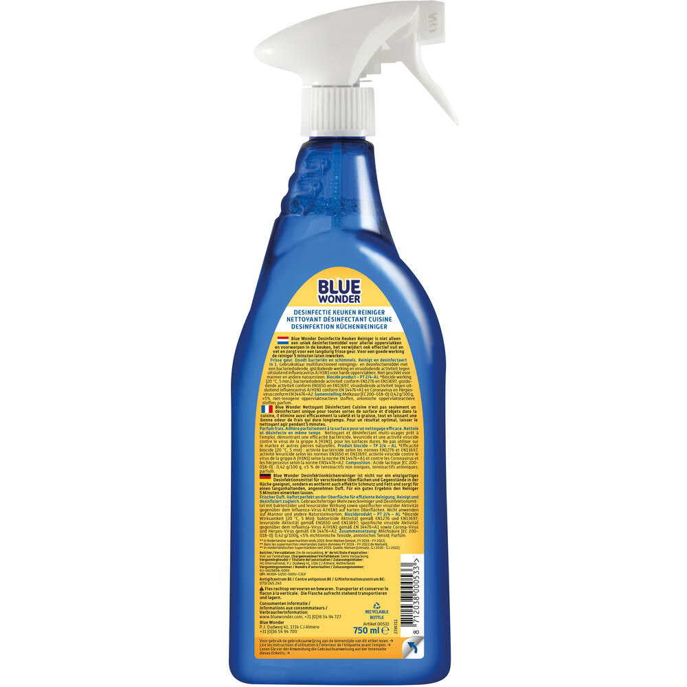 Blue Wonder Desinfectie Keuken Reiniger 750 ml