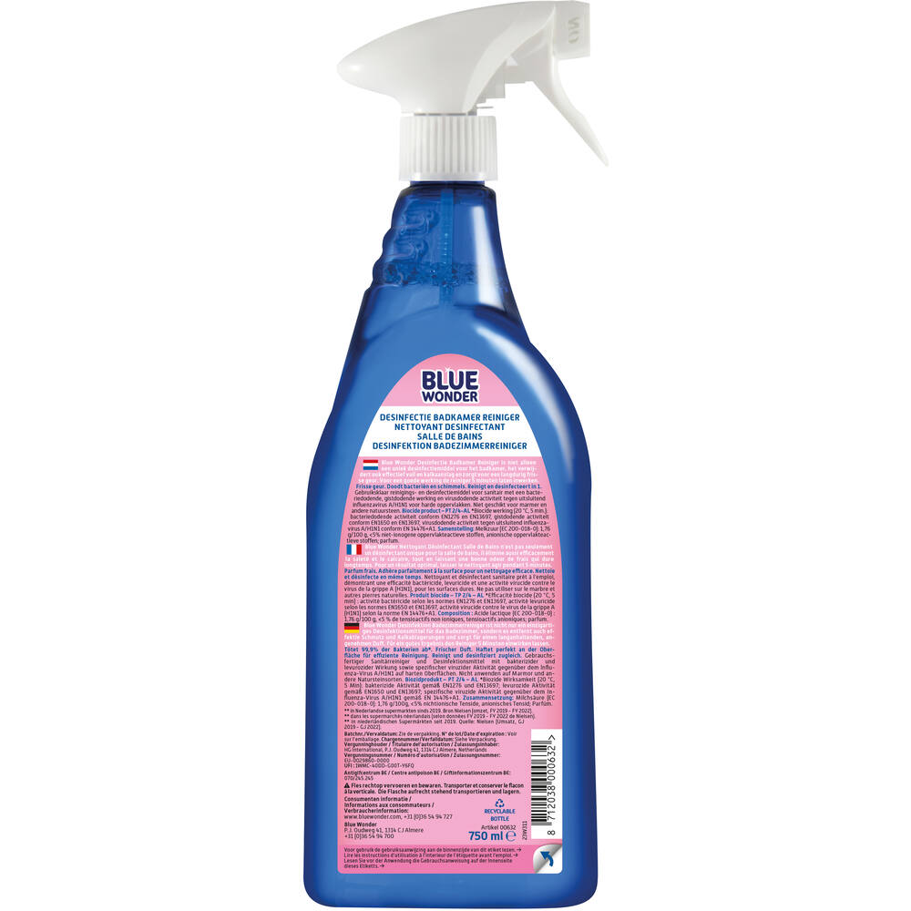 Blue Wonder Desinfectie Badkamer Reiniger 750 ml