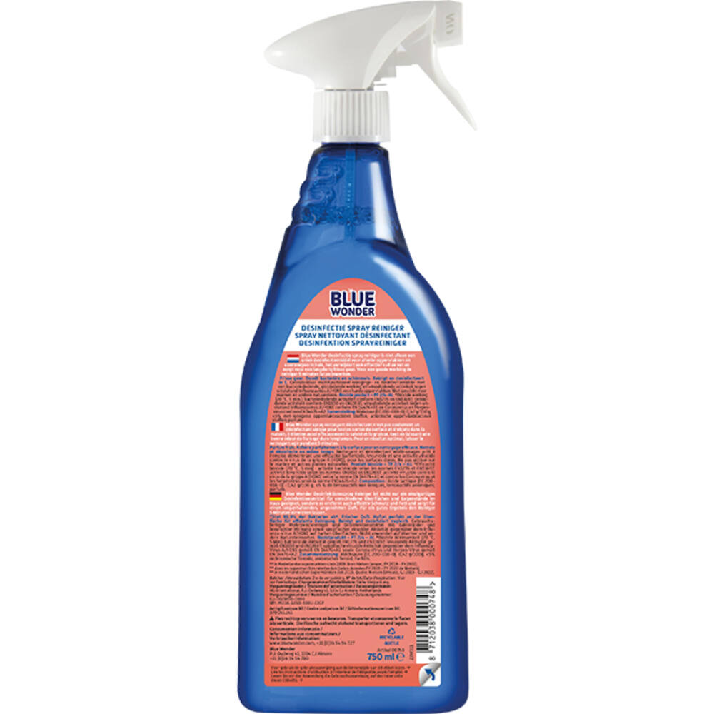 Blue Wonder Desinfectie Spray Reiniger 750 ml