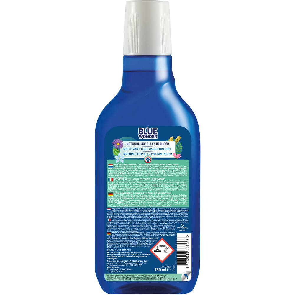 Blue Wonder 100% Natuurlijke AllesReiniger Dop 750 ml
