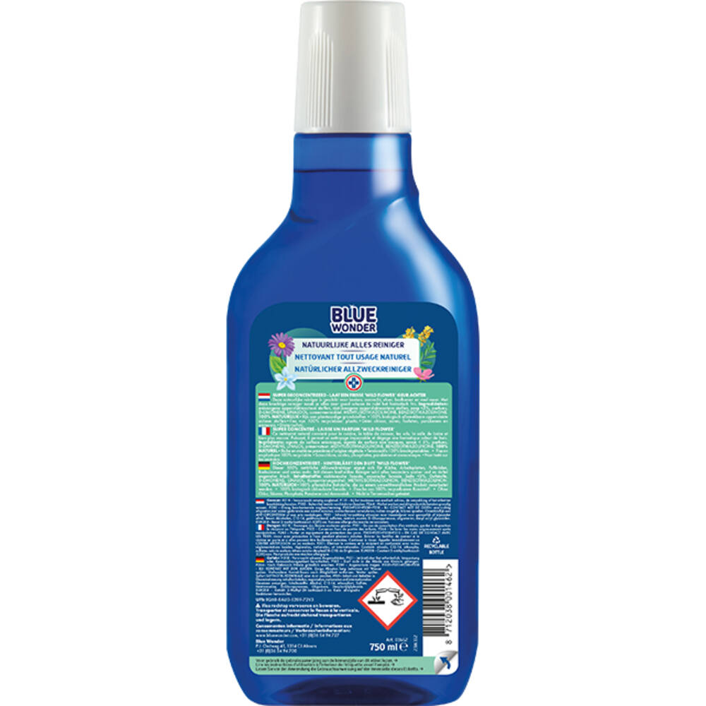 Blue Wonder 100% Natuurlijke AllesReiniger Dop 750 ml