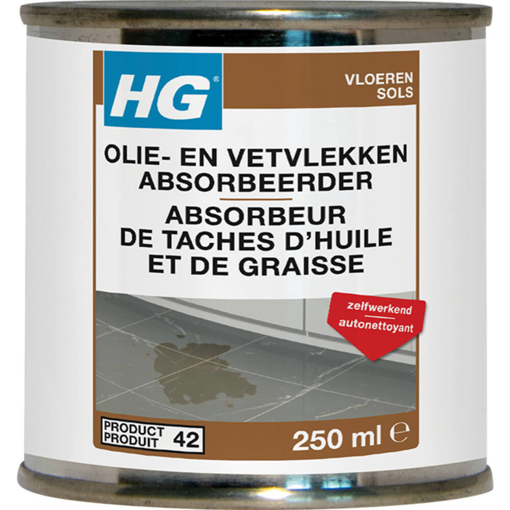 HG Tegel En Natuursteen Olie- En Vetvlekken Absorbeerder 250 ml