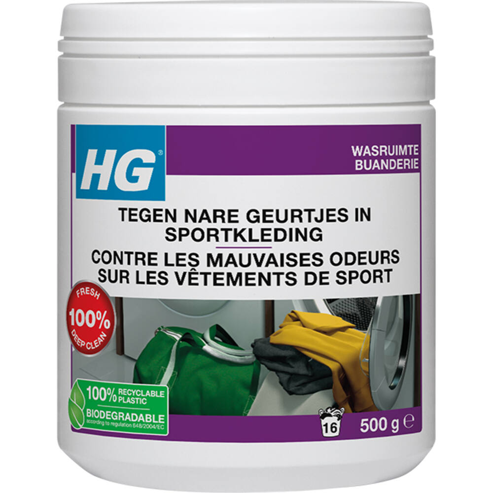HG Tegen Nare Geurtjes In Sportkleding Wasmiddeltoevoeging 500 g
