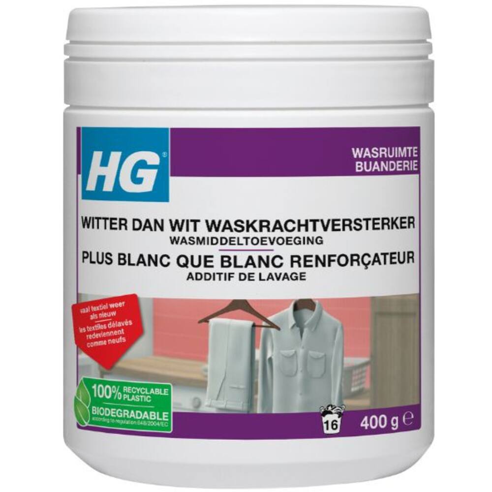 HG Witter Dan Wit Waskrachtversterker Wasmiddeltoevoeging 500 g